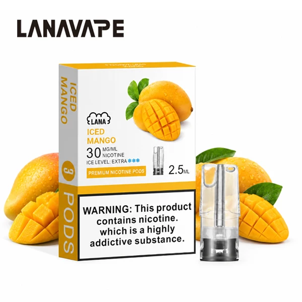 芒果冰|LANA/拉納 一代透明煙彈 2.5ml×3顆/盒