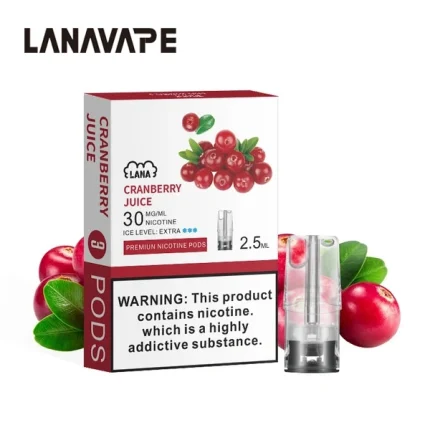 電子煙煙彈 LANA一代透明菸彈 蔓越莓